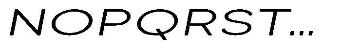 Quenova Light Extra Expanded Italic Font UPPERCASE