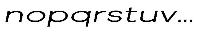 Quenova Light Extra Expanded Italic Font LOWERCASE