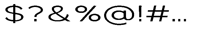 Quenova Light Extra Expanded Font OTHER CHARS