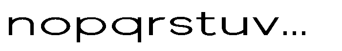 Quenova Light Extra Expanded Font LOWERCASE