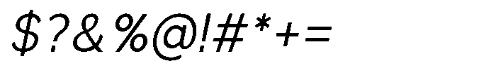 Quenova Light Semi Condensed Italic Font OTHER CHARS