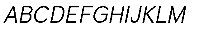 Quenova Light Semi Condensed Italic Font UPPERCASE