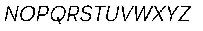 Quenova Light Semi Condensed Italic Font UPPERCASE