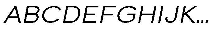 Quenova Light Semi Expanded Italic Font UPPERCASE