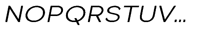 Quenova Light Semi Expanded Italic Font UPPERCASE