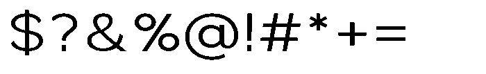 Quenova Light Semi Expanded Font OTHER CHARS