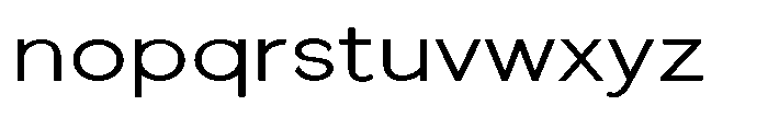 Quenova Light Semi Expanded Font LOWERCASE