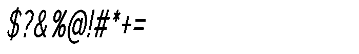 Quenova Light Ultra Condensed Italic Font OTHER CHARS