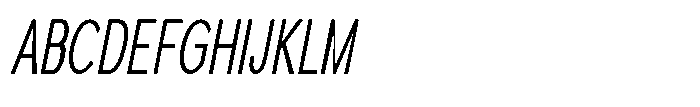 Quenova Light Ultra Condensed Italic Font UPPERCASE