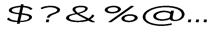 Quenova Light Ultra Expanded Italic Font OTHER CHARS