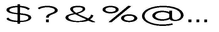 Quenova Light Ultra Expanded Font OTHER CHARS