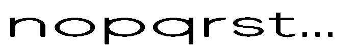 Quenova Light Ultra Expanded Font LOWERCASE