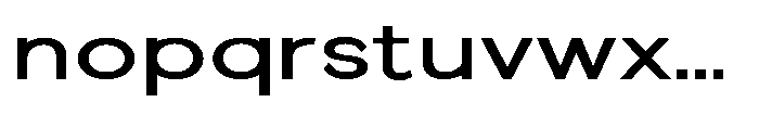 Quenova Medium Expanded Font LOWERCASE