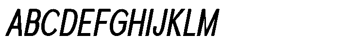 Quenova Medium Extra Condensed Italic Font UPPERCASE