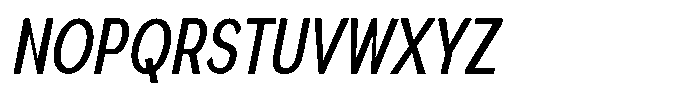 Quenova Medium Extra Condensed Italic Font UPPERCASE