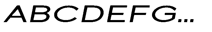 Quenova Medium Extra Expanded Italic Font UPPERCASE