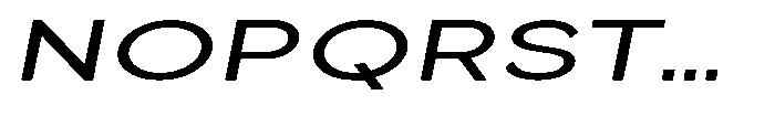 Quenova Medium Extra Expanded Italic Font UPPERCASE