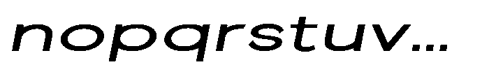 Quenova Medium Extra Expanded Italic Font LOWERCASE