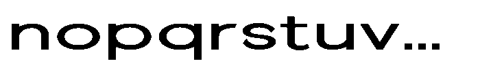 Quenova Medium Extra Expanded Font LOWERCASE
