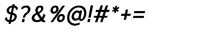 Quenova Medium Semi Condensed Italic Font OTHER CHARS