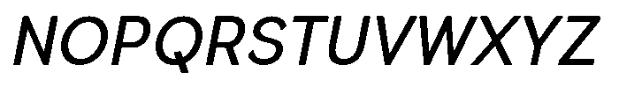 Quenova Medium Semi Condensed Italic Font UPPERCASE