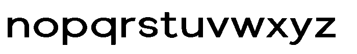 Quenova Medium Semi Expanded Font LOWERCASE