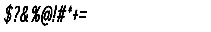Quenova Medium Ultra Condensed Italic Font OTHER CHARS