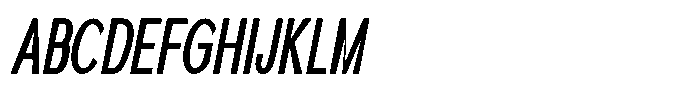 Quenova Medium Ultra Condensed Italic Font UPPERCASE