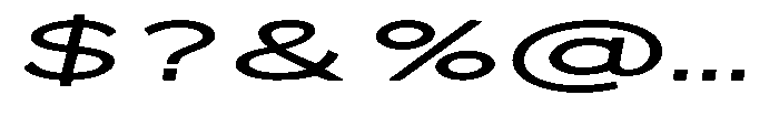 Quenova Medium Ultra Expanded Italic Font OTHER CHARS