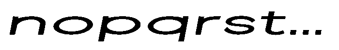 Quenova Medium Ultra Expanded Italic Font LOWERCASE