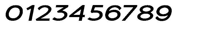 Quenova Semi Bold Expanded Italic Font OTHER CHARS