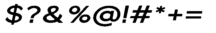 Quenova Semi Bold Expanded Italic Font OTHER CHARS