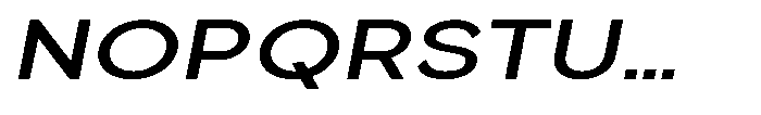Quenova Semi Bold Expanded Italic Font UPPERCASE