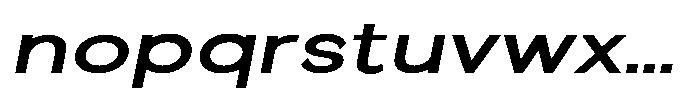 Quenova Semi Bold Expanded Italic Font LOWERCASE