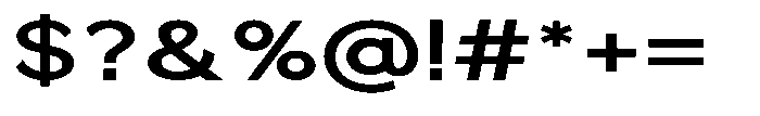 Quenova Semi Bold Expanded Font OTHER CHARS
