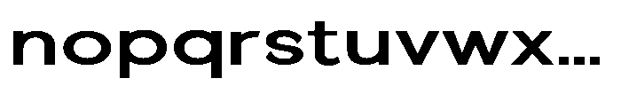 Quenova Semi Bold Expanded Font LOWERCASE