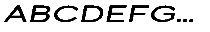 Quenova Semi Bold Extra Expanded Italic Font UPPERCASE