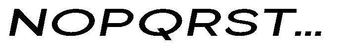 Quenova Semi Bold Extra Expanded Italic Font UPPERCASE