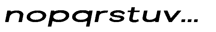 Quenova Semi Bold Extra Expanded Italic Font LOWERCASE