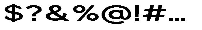 Quenova Semi Bold Extra Expanded Font OTHER CHARS