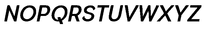 Quenova Semi Bold Semi Condensed Italic Font UPPERCASE