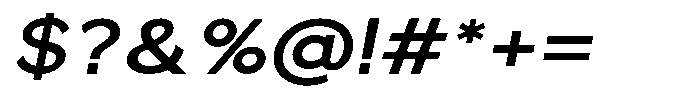 Quenova Semi Bold Semi Expanded Italic Font OTHER CHARS