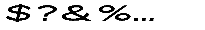 Quenova Semi Bold Ultra Expanded Italic Font OTHER CHARS