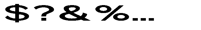 Quenova Semi Bold Ultra Expanded Font OTHER CHARS