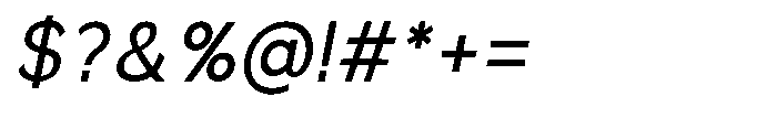 Quenova Semi Condensed Italic Font OTHER CHARS