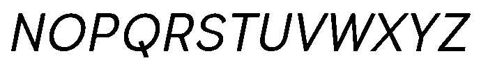 Quenova Semi Condensed Italic Font UPPERCASE