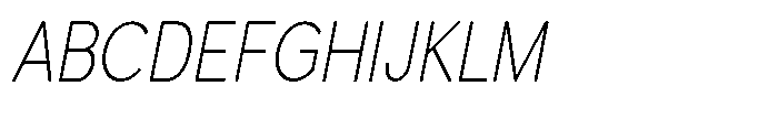 Quenova Thin Condensed Italic Font UPPERCASE