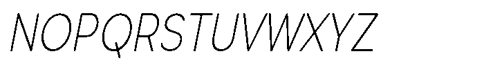 Quenova Thin Condensed Italic Font UPPERCASE