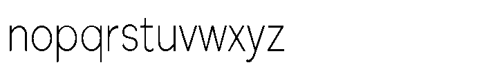 Quenova Thin Condensed Font LOWERCASE