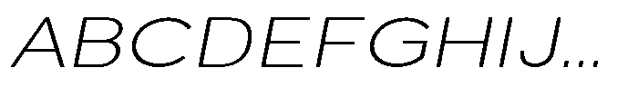 Quenova Thin Expanded Italic Font UPPERCASE